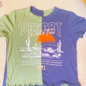 two toned crop top. Large